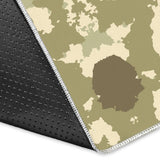Light Green Camo Camouflage Pattern Area Rug