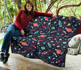 Colorful Space Pattern Planet Star Premium Quilt