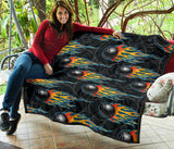 Bowling Balls Flame Pattern Premium Quilt