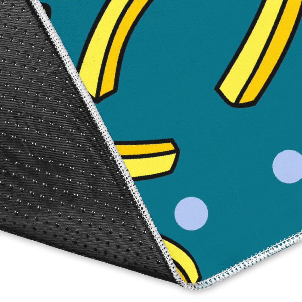 French Fries Red Paper Box Pattern Area Rug