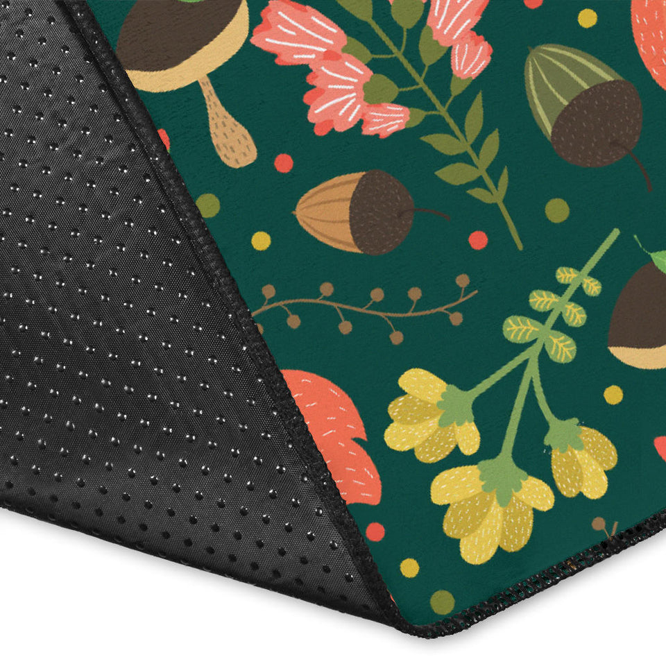 Squirrel Pattern Print Design 03 Area Rug