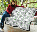 Hand Drawn Koala Leaves Pattern Premium Quilt