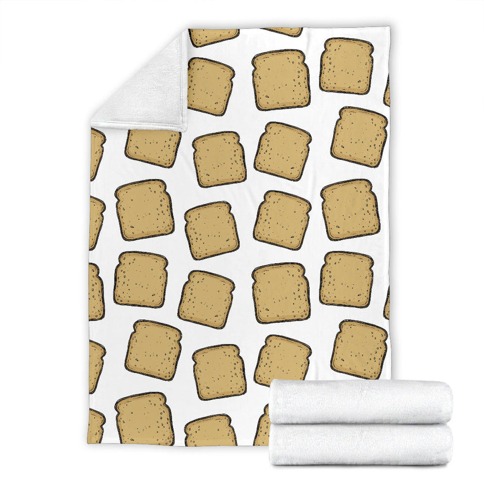 Bread Toast Pattern Print Design 03 Premium Blanket