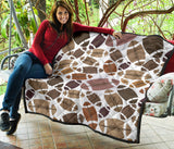 American Football Ball Pattern Premium Quilt