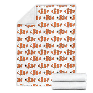 Clown Fish Pattern Print Design 05 Premium Blanket