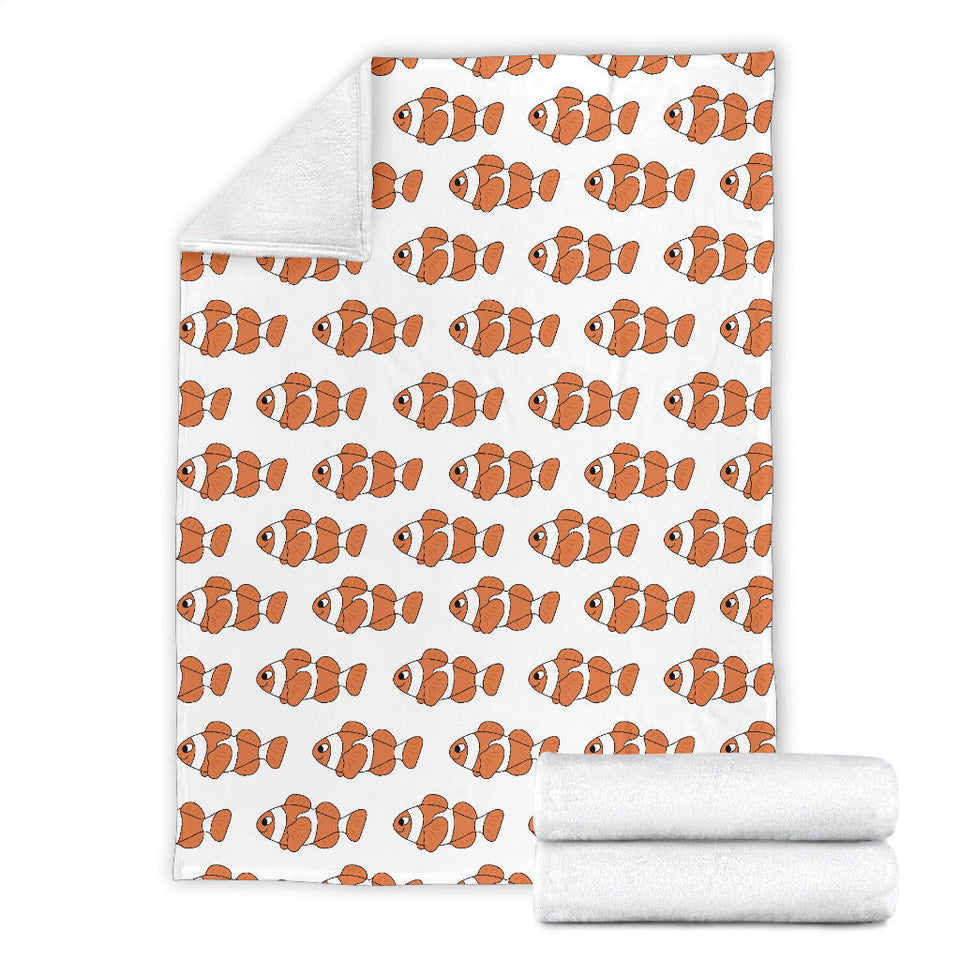 Clown Fish Pattern Print Design 05 Premium Blanket
