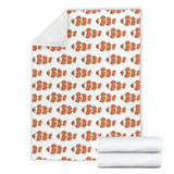 Clown Fish Pattern Print Design 05 Premium Blanket