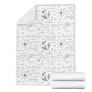 Math Pattern Print Design 03 Premium Blanket