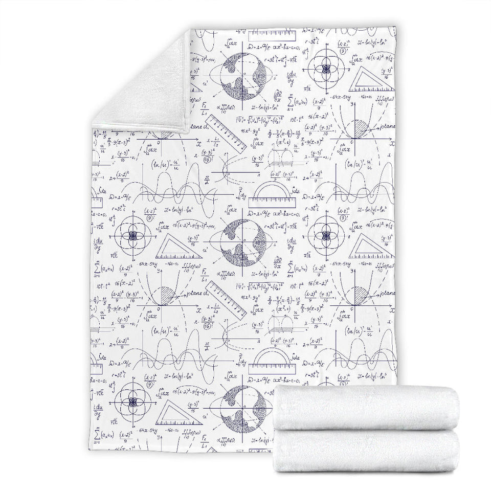 Math Pattern Print Design 03 Premium Blanket