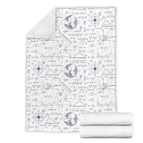 Math Pattern Print Design 03 Premium Blanket