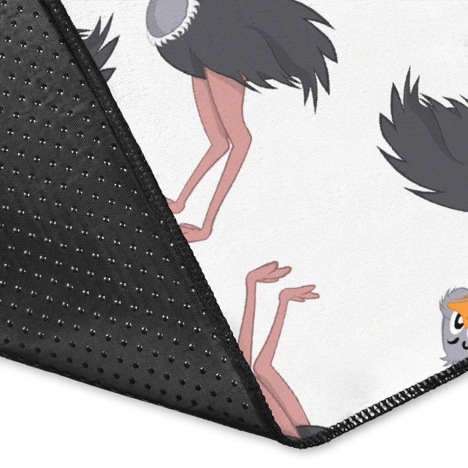 Ostrich Pattern Print Design 02 Area Rug