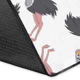 Ostrich Pattern Print Design 02 Area Rug