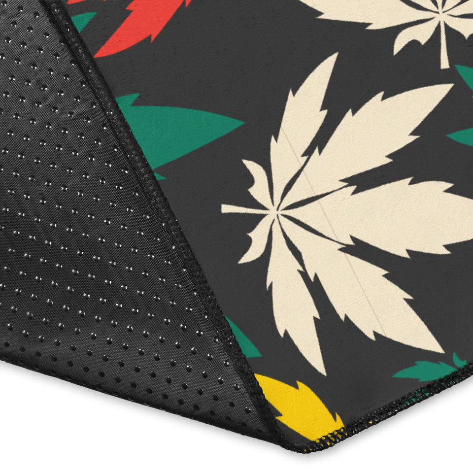 Canabis Marijuana Weed Pattern Print Design 02 Area Rug