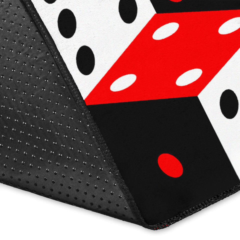 Dice Pattern Print Design 02 Area Rug