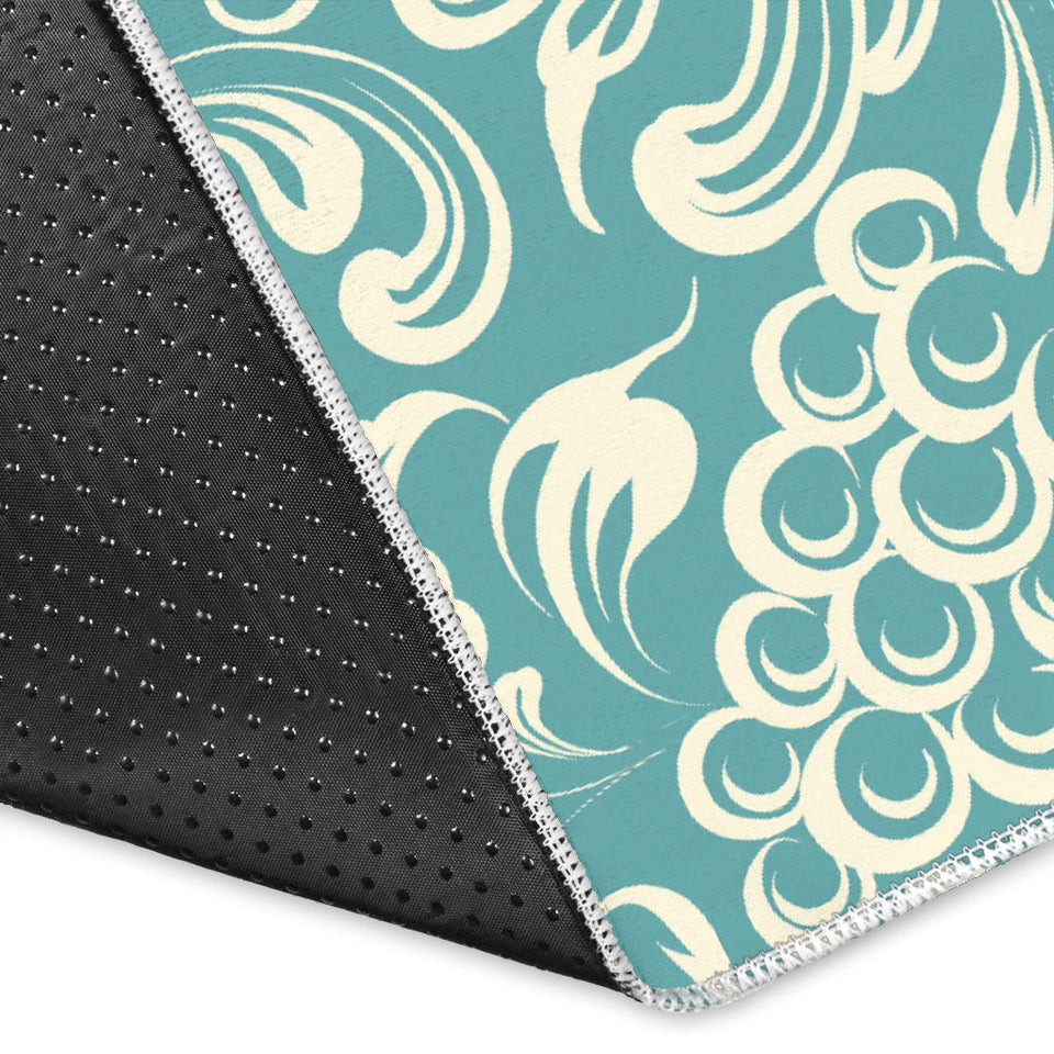 Classic Hand Drawn Grape Pattern Area Rug