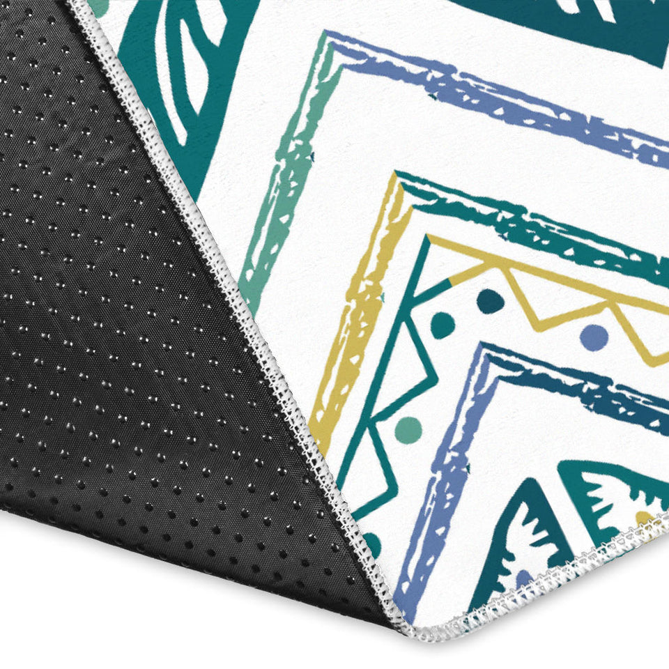 Zigzag  Chevron Paint Design Pattern Area Rug