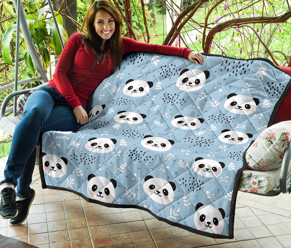 Cute Panda Pattern Premium Quilt