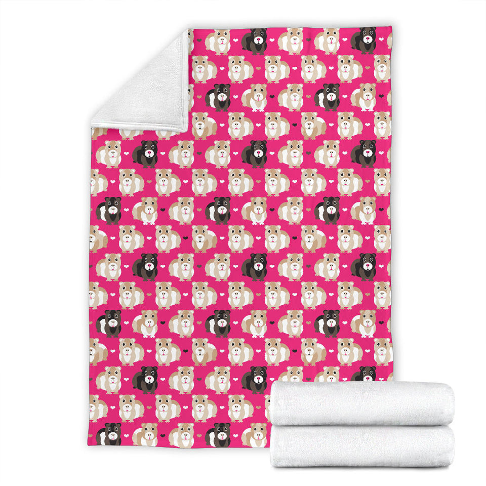 Guinea Pig Pattern Print Design 01 Premium Blanket