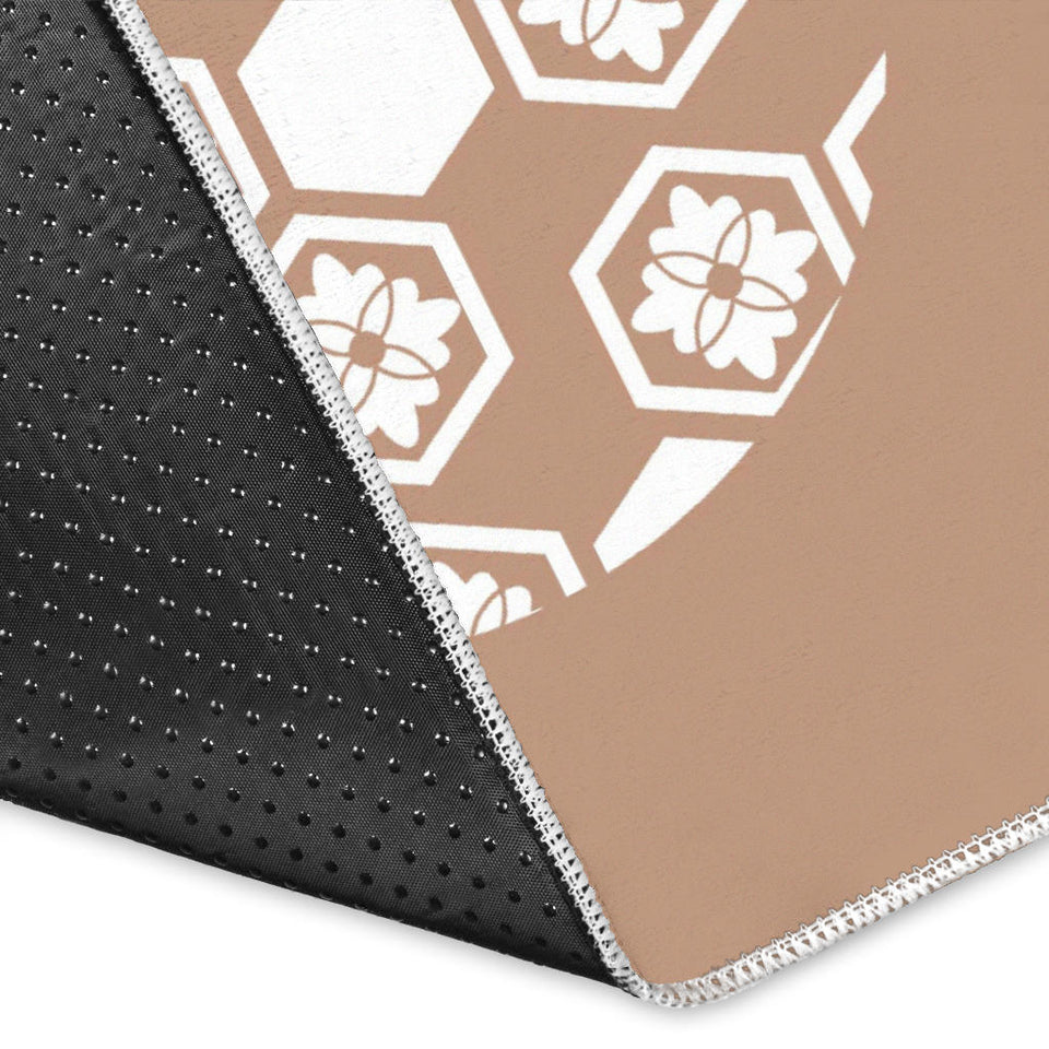 Beautiful Hexagon Japanese  Pattern Area Rug
