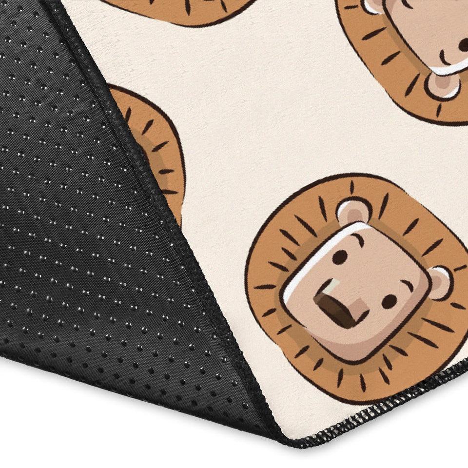 Lion Pattern Print Design 01 Area Rug