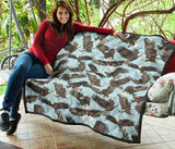 Eagle Pattern Print Design 01 Premium Quilt