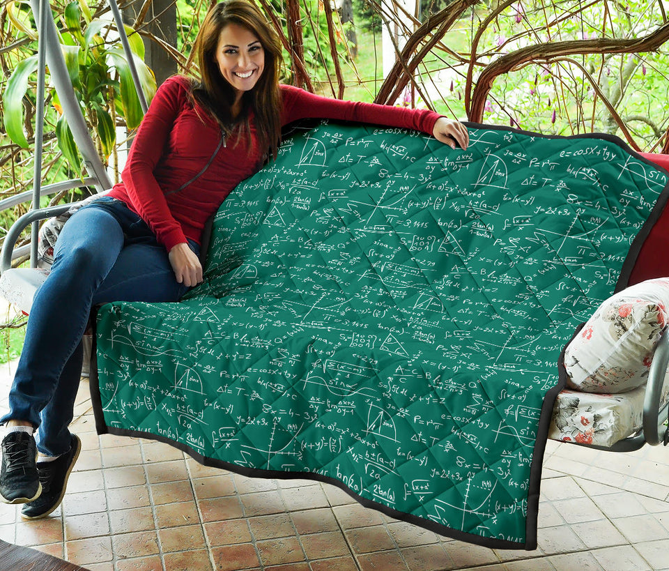 Math Pattern Print Design 01 Premium Quilt