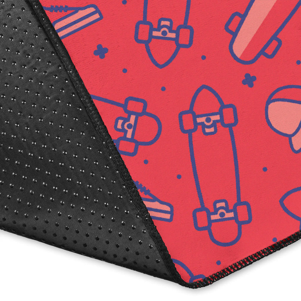 Skate Board Pattern Print Design 01 Area Rug