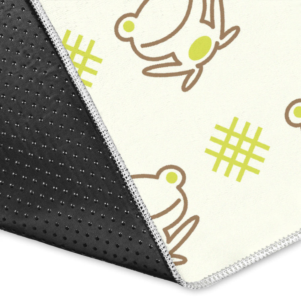 Cute Cartoon Frog Baby Pattern Area Rug