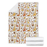 Giraffe Pattern Print Design 04 Premium Blanket