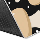 Champignon Mushroom Pattern Area Rug