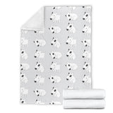 Bull Terrier Pattern Print Design 01 Premium Blanket