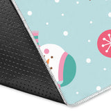 Cute Snowman Snowflake Pattern Area Rug