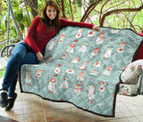 Cute Snowman Pattern Premium Quilt