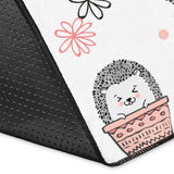 Hedgehog Pattern Print Design 02 Area Rug