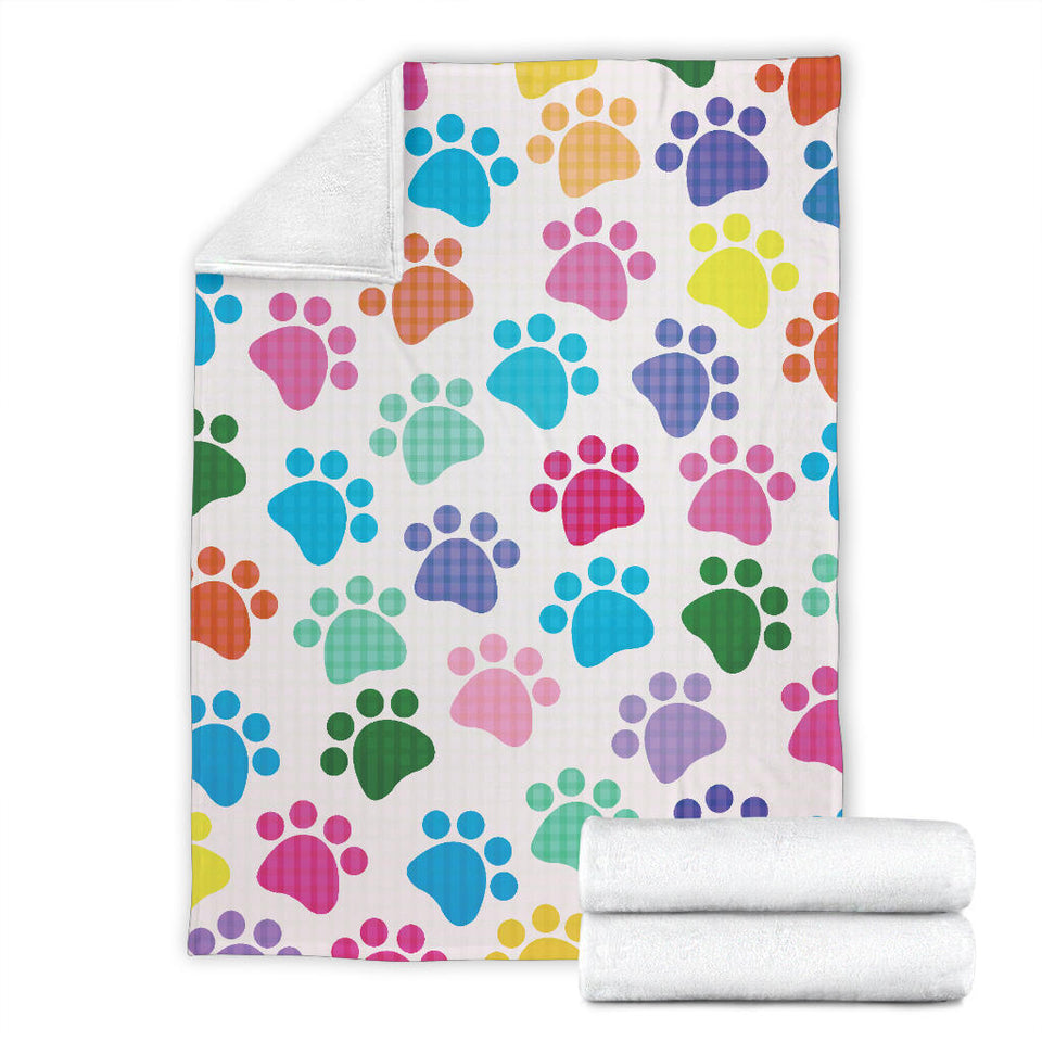 Dog Paws Pattern Print Design 01 Premium Blanket
