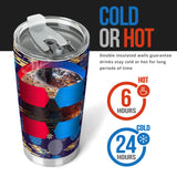 Blue Japanese Pattern Cloud Wave Flower Tumbler