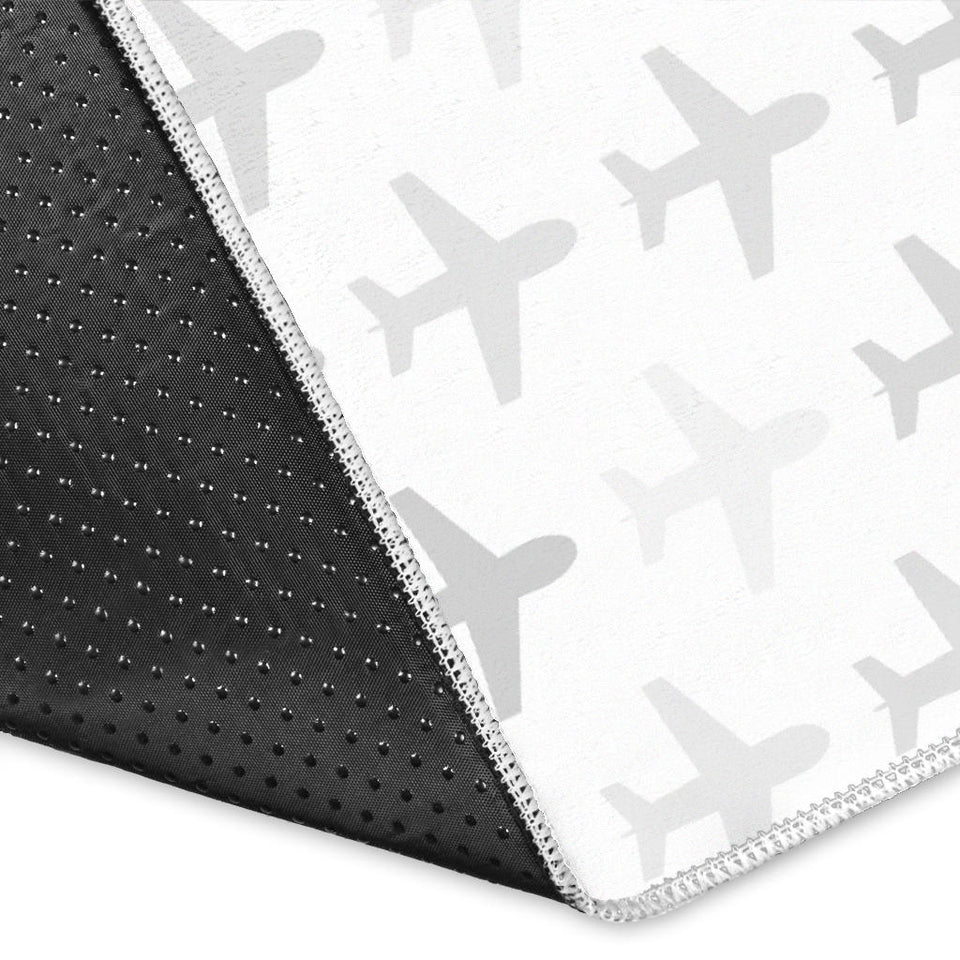 Airplane Print Pattern Area Rug