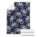 Bicycle Pattern Print Design 03 Premium Blanket