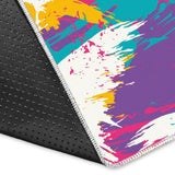 Colorful Crow Illustration Pattern Area Rug