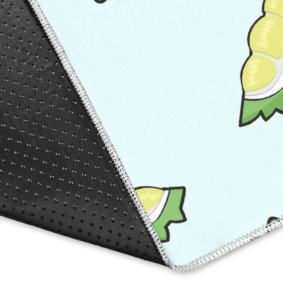 Durian Pattern Blue Background Area Rug