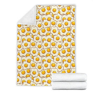 Fried Eggs Pattern Print Design 02 Premium Blanket