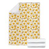 Fried Eggs Pattern Print Design 02 Premium Blanket