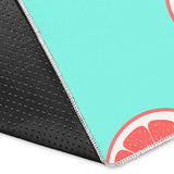 Grapefruit Green Background Area Rug
