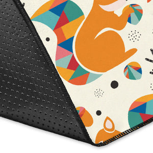 Squirrel Pattern Print Design 04 Area Rug