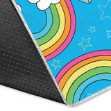 Rainbows Sky Clouds Pattern Area Rug