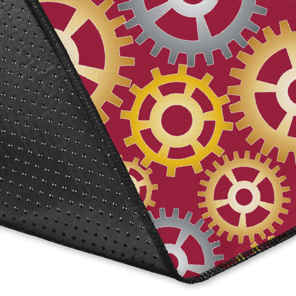 Gear Pattern Print Design 04 Area Rug