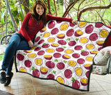 Passion Fruit Design Pattern Premium Quilt