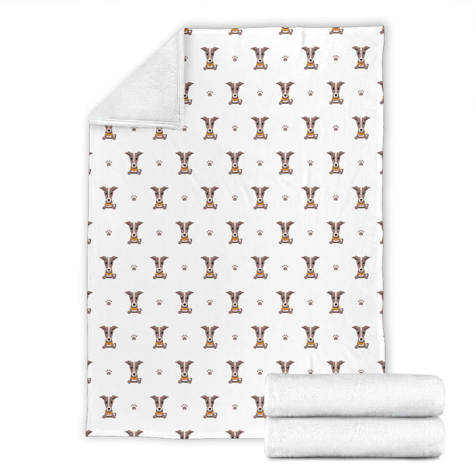 Greyhound Pattern Print Design 05 Premium Blanket