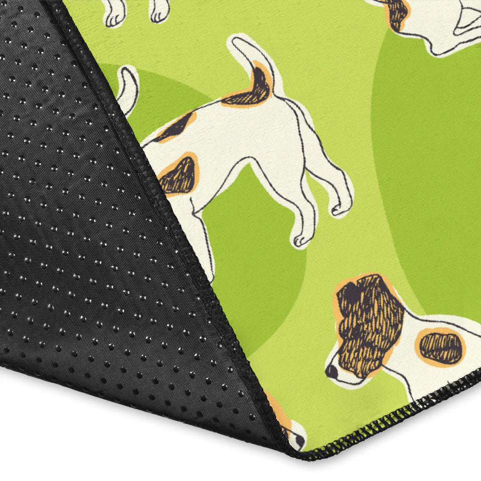 Jack Russel Pattern Print Design 01 Area Rug