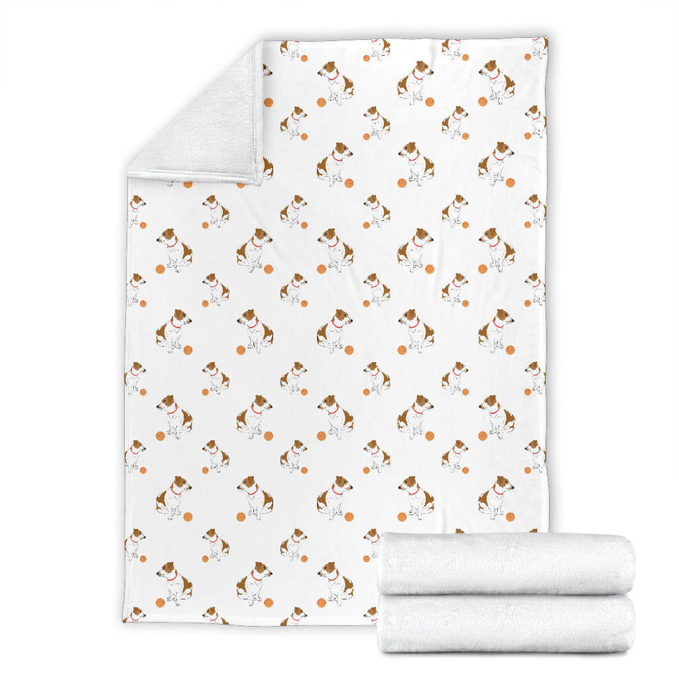 Jack Russel Pattern Print Design 05 Premium Blanket